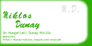 miklos dunay business card